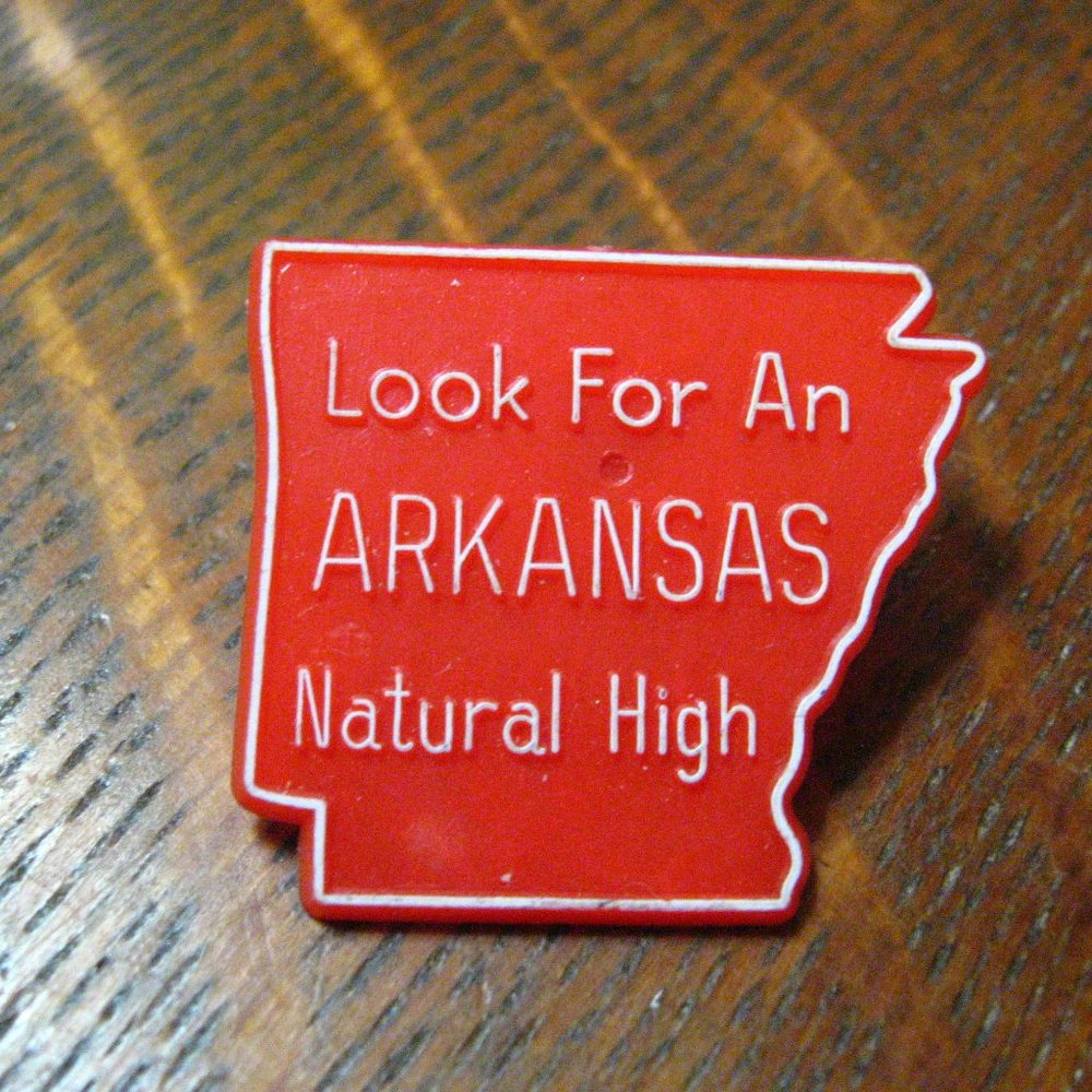 Arkansas Natural High Vintage Lapel Pin